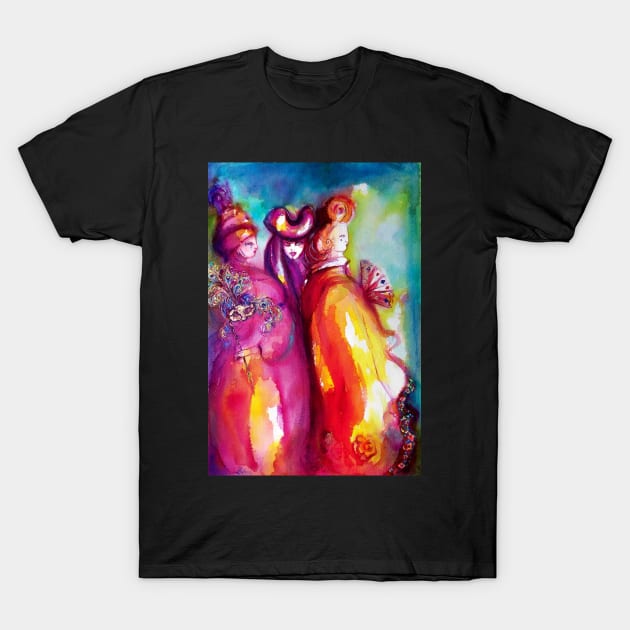 THE THIRD MASK / Venetian Carnival Masquerade T-Shirt by BulganLumini